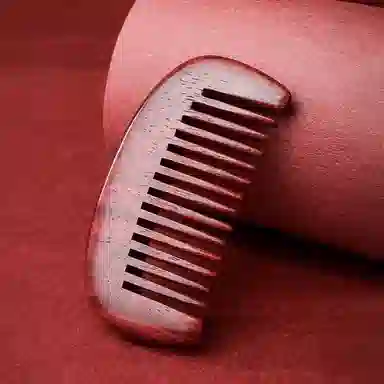 木盛缘 木梳一梳百顺随身盘玩文玩摆件 小叶紫檀 梳子 男女同款情侣款