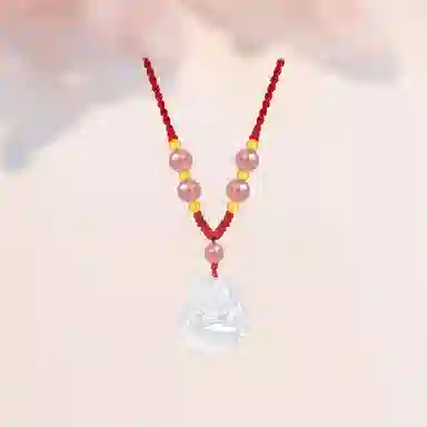 【顺丰包邮】 中国珠宝 笑口常开 笑脸弥勒佛招财纳福小佛公国风新中式小巧百搭可调节锁骨链好运 玉髓 项链 男女同款情侣款