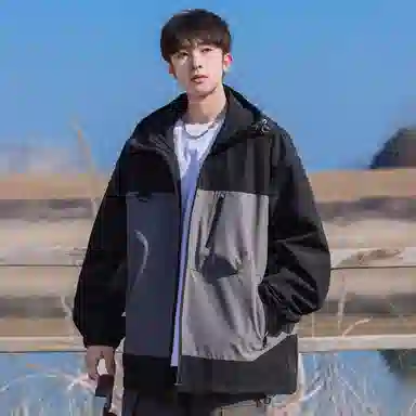 Mountain Outdoor Detachable Letter Print Jacket