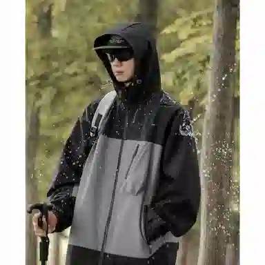 Mountain Outdoor Detachable Letter Print Jacket