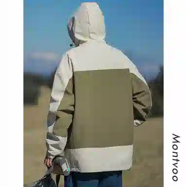 Mountain Outdoor Detachable Letter Print Jacket