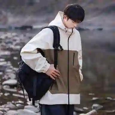 Mountain Outdoor Detachable Letter Print Jacket