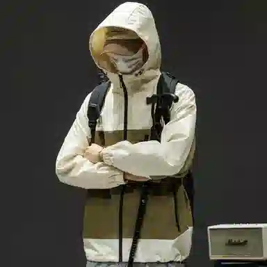 Mountain Outdoor Detachable Letter Print Jacket