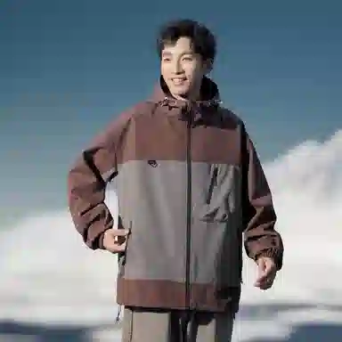 Mountain Outdoor Detachable Letter Print Jacket