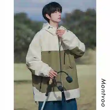 Mountain Outdoor Detachable Letter Print Jacket