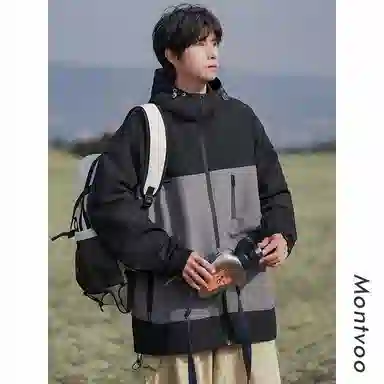 Mountain Outdoor Detachable Letter Print Jacket