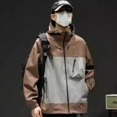 Mountain Outdoor Detachable Letter Print Jacket