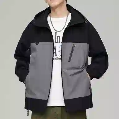 Mountain Outdoor Detachable Letter Print Jacket