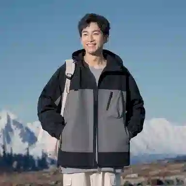 Mountain Outdoor Detachable Letter Print Jacket