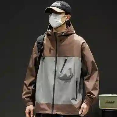 Mountain Outdoor Detachable Letter Print Jacket