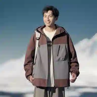 Mountain Outdoor Detachable Letter Print Jacket