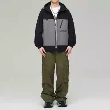 Mountain Outdoor Detachable Letter Print Jacket