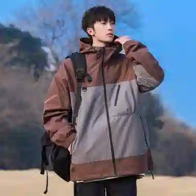 Mountain Outdoor Detachable Letter Print Jacket