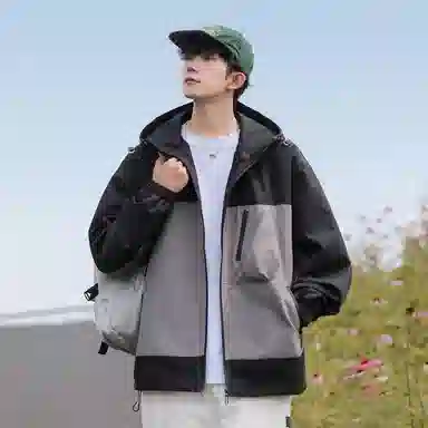 Mountain Outdoor Detachable Letter Print Jacket