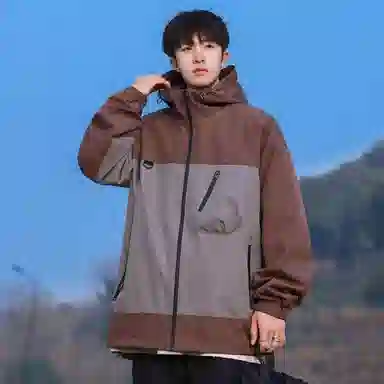 Mountain Outdoor Detachable Letter Print Jacket