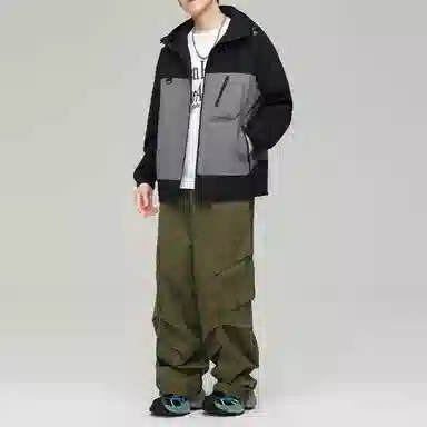 Mountain Outdoor Detachable Letter Print Jacket