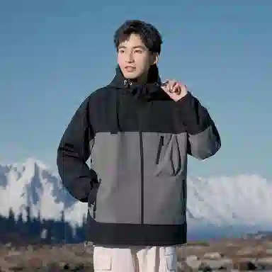 Mountain Outdoor Detachable Letter Print Jacket