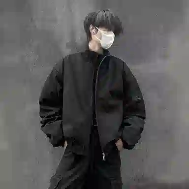 玉儿恋 美式机车服飞行员服街头风撞色设计潮流棉服 男女同款