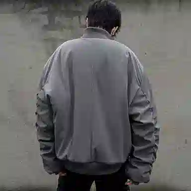 玉儿恋 美式机车服飞行员服街头风撞色设计潮流棉服 男女同款