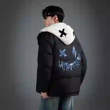 LA'T.WEEKEND Extreme Cold Outdoor Padded Hoodie