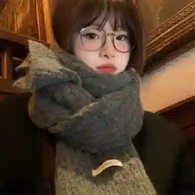 北极绒 韩系含羊毛秋冬季潮流软糯百搭氛围感保暖 绒线围巾 男女同款情侣款