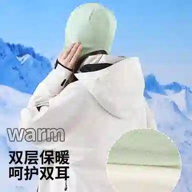 浪莎 秋冬季骑行滑雪头盔内胆帽保暖护耳东北防寒装备抓绒防风包头帽 加厚 帽子 男女同款情侣款