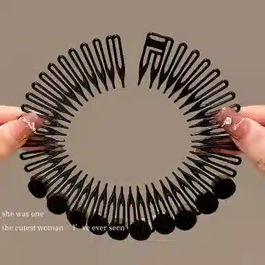 简应舒 圆盘碎发整理神器隐形头发固定盘发夹子 树脂 发箍 男女同款情侣款