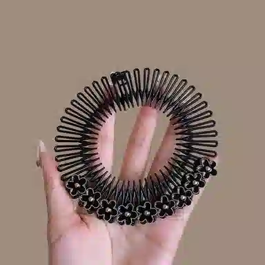 简应舒 圆盘碎发整理神器隐形头发固定盘发夹子 树脂 发箍 男女同款情侣款