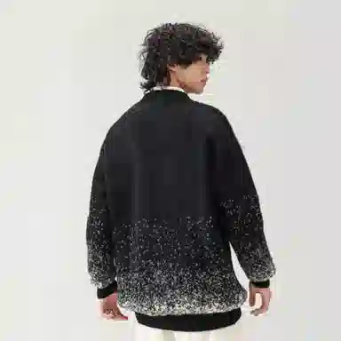 基础款渐变套头圆领保暖舒适百搭加绒宽松不扎身弹力内搭厚款长袖针织毛衣 男女同款