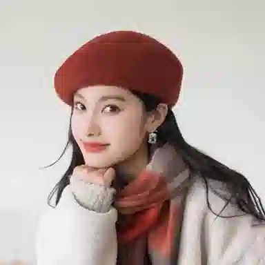 尚先生 好品质经典时尚款画家大头围加深版 羊毛 贝雷帽 女款