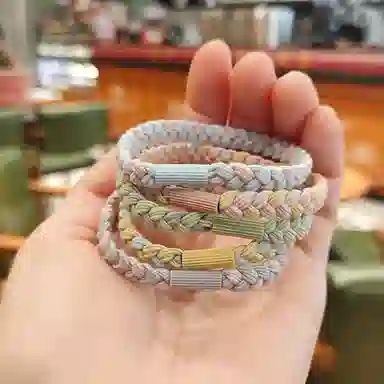 简应舒 麻花辫发绳简约百搭基础发圈扎头发皮筋 涤纶 发饰 女款