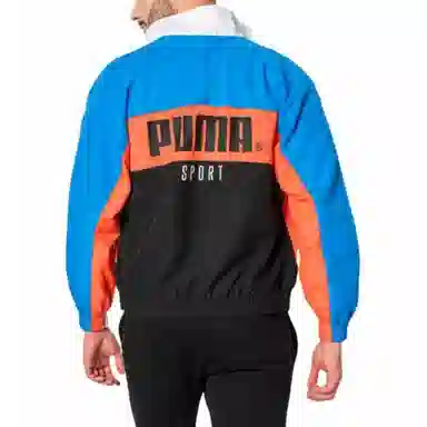 Puma Logo Colorblock Jacket Blue