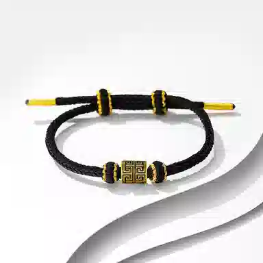 中国珠宝 回字手饰 灵感创意 闪耀光芒 简约大气 时尚单品 优雅气质 典雅复古 日常百搭精致 足金 一口价 黄金手链 男女同款情侣款