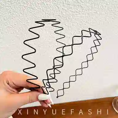 简应舒 洗脸运动隐形背头波浪压发不勒头发卡简约 合金 发箍 女款