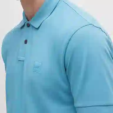 HUGO BOSS Stretch-Cotton Slim-Fit Polo Shirt With Logo Patch LogoPolo