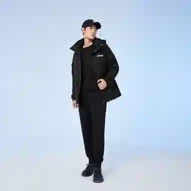 波司登 连帽无毛鹅绒中长款羽绒服 男款