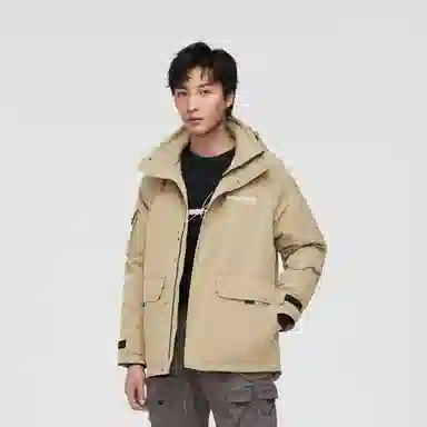 波司登 连帽无毛鹅绒中长款羽绒服 男款