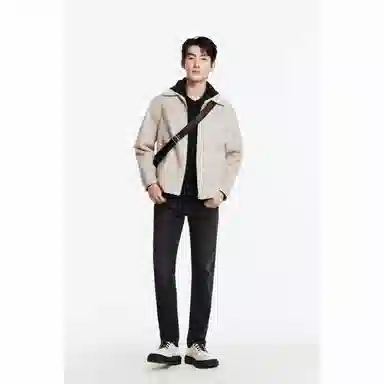 九牧王男裤专家 标准直筒商务休闲高弹牛仔裤 男款