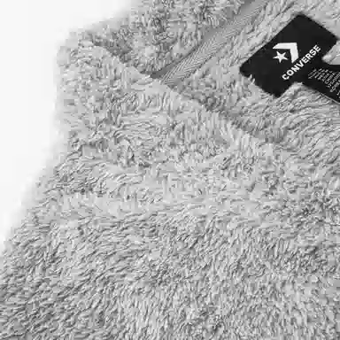 Converse Logo V-Neck Knit Jacket Light Grey