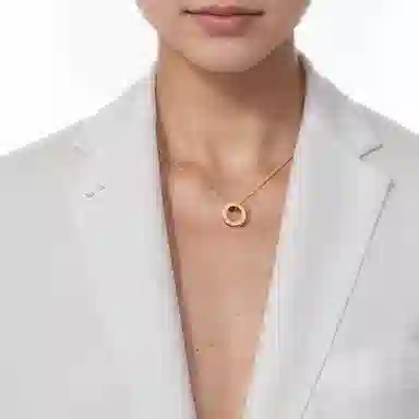 BVLGARI B.Zero1 Three-Band Necklace Rose Gold