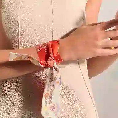 Hermes Silk Scarf Red