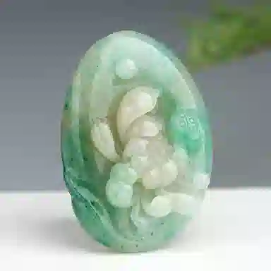 玉说 国风荷花莲蓬和和美美 独山玉 吊坠 男女同款情侣款