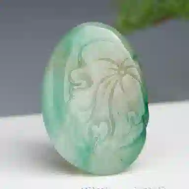 玉说 国风荷花莲蓬和和美美 独山玉 吊坠 男女同款情侣款