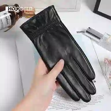 红豆 保暖加绒防水防风防寒 绵羊皮 手套 女款