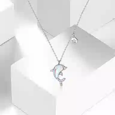 WANLIACC Aurora Dolphin Necklace S925 Silver