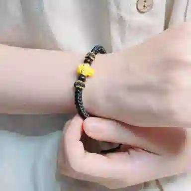 幸囍礼 新中式生肖福蛇招财 国潮国风手工编织小众设计 甜美优雅蝴蝶结小蛇 玛瑙 手链 男女同款情侣款