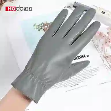 红豆 保暖加绒防水防风防寒 绵羊皮 手套 女款