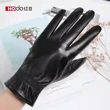 红豆 保暖加绒防水防风防寒 绵羊皮 手套 女款