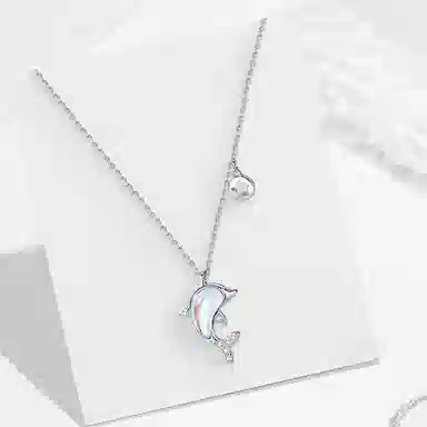 WANLIACC Aurora Dolphin Necklace S925 Silver