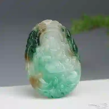 玉说 国风大肚弥勒佛坠子平安吉祥佛公 独山玉 玉石吊坠 男女同款情侣款